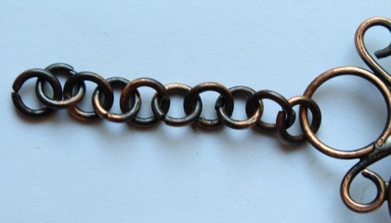 Vintage Handmade Copper Bracelet - image 2