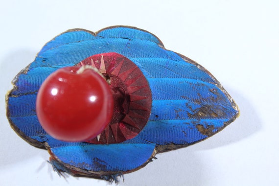 Antique Kingfisher with Glass Bead - image 3