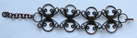 Vintage Handmade Copper Bracelet - image 4
