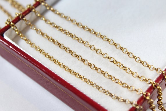 Antique 18k Gold Long Chain Necklace 32.75in 11.7g - image 1