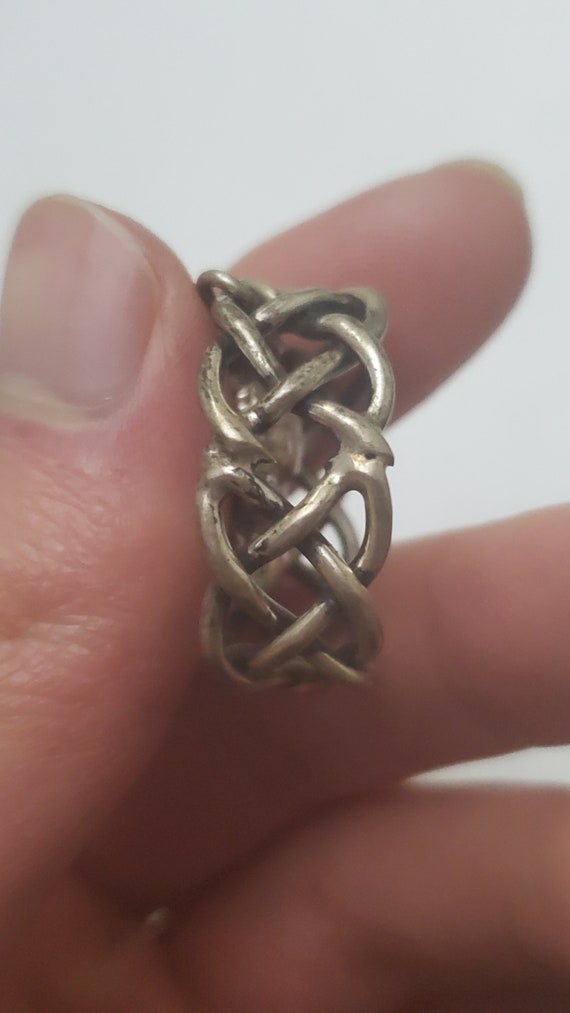 Vintage Sterling Silver Winged Person Charm Ring