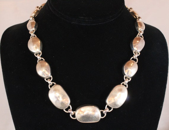 Sterling Silver Mexico Beaded Necklace - image 1