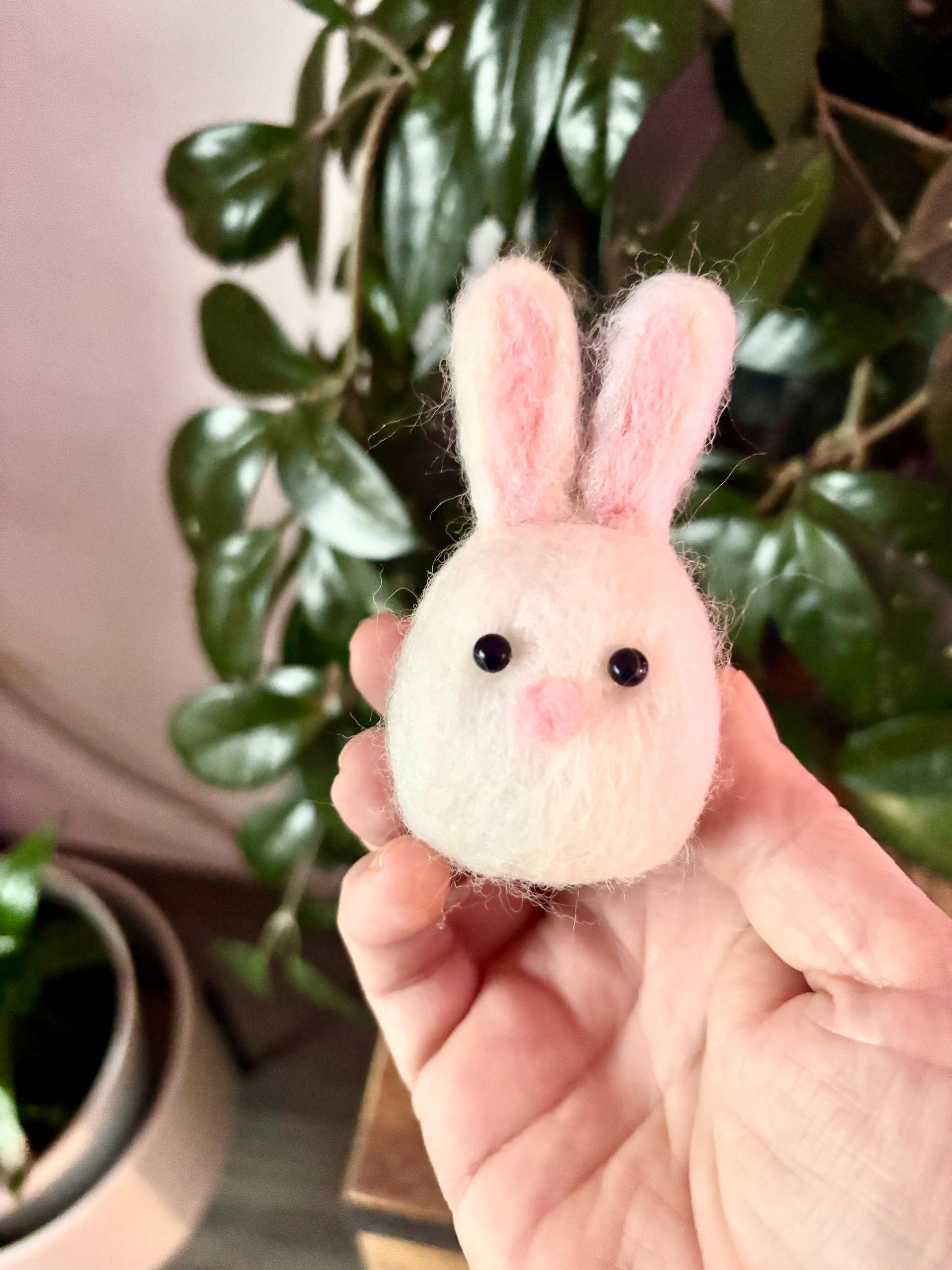 Needle Felted Wool Bunny: Handmade Whimsical Gift