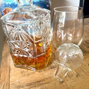 Szklany Dekanter Whiskey, Prezent Whiskey, Prezenty Barware, Prezenty dla Mężczyzn, Prezenty dla Męża