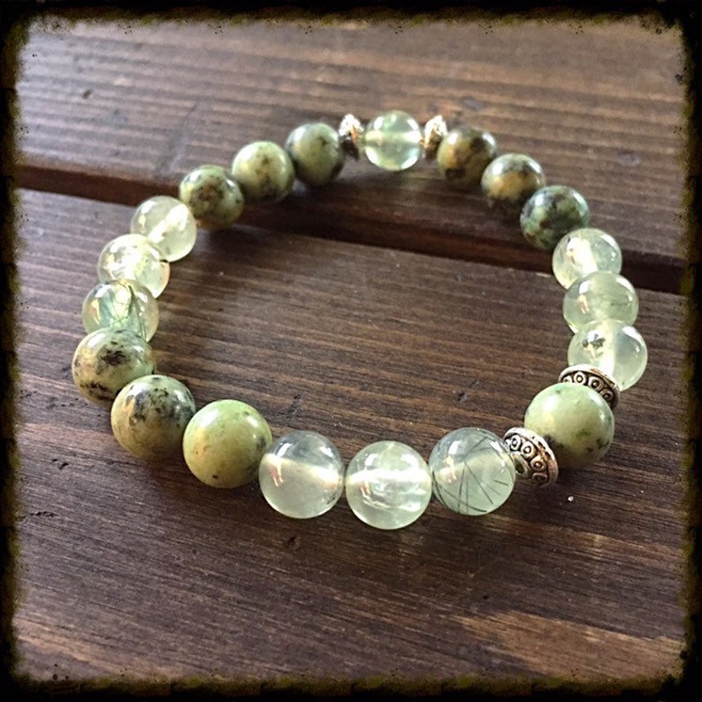 Heart and aolar plexus chakras bracelet