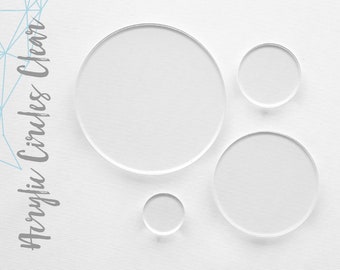 Plastic Circle Disc Round Acrylic Sheet Clear 1//8/" CHOOSE A SIZE