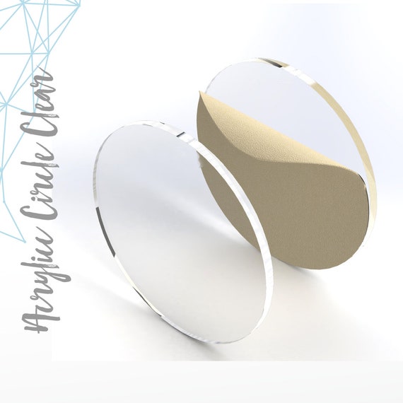 25 Clear Acrylic Circle Blanks (SELECT SIZE) 1/16” or 1/8” Thick: Laser cut