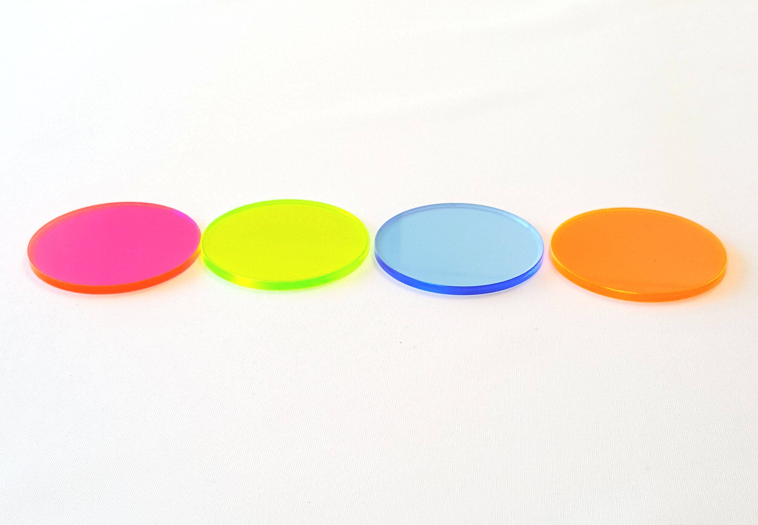 50 Clear Acrylic Keychains 3 Diam Circle Blank Disc Craft Plastic