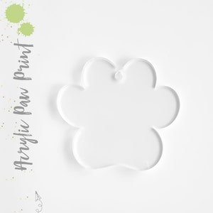 25 Acrylic Paw Print Keychain Blanks (SELECT SIZE & COLOR ) 1/8 Thick - Laser Cut