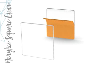 100 Clear Acrylic Square Blanks (Select size and thickness of acrylic ) - laser cut With Polished Edges Plexiglass