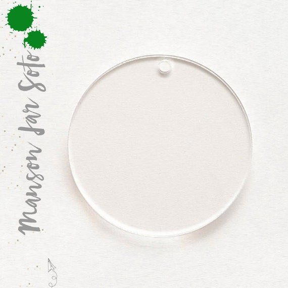 25 Clear Acrylic Keychain Blanks: 2.5" Discs - 1/8 or 1/16" Thick - laser cut