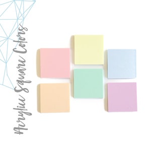 25 Acrylic Square Blanks  - NEW PASTEL COLORS ( Select size and colors )  1/8&quot; Thick - laser cut With Polished Edges Plexiglass
