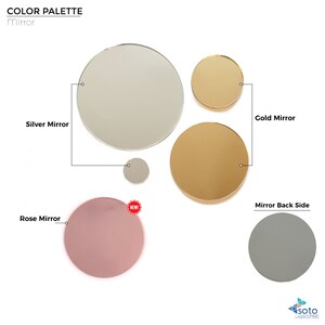 25 Acrylic Circle  Blanks  ( MIXED MIRROR COLORS ) ( Select size )  1/8&quot; Thick - laser cut With Polished Edges Plexiglass