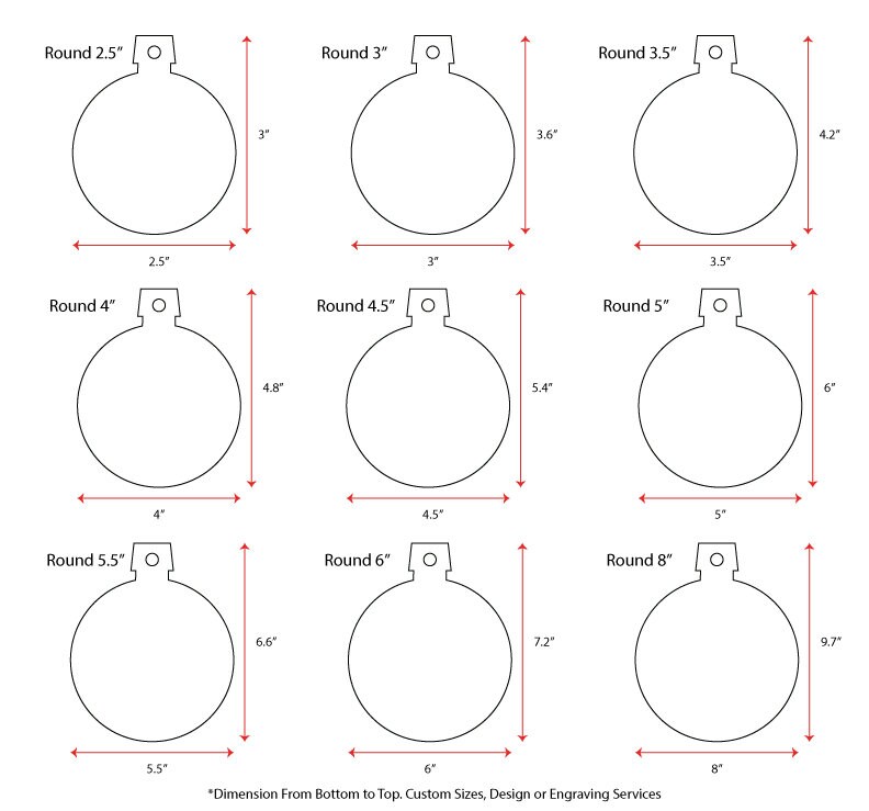 25 Units Acrylic Christmas Ornaments Blank ROUND 1/8 Etsy