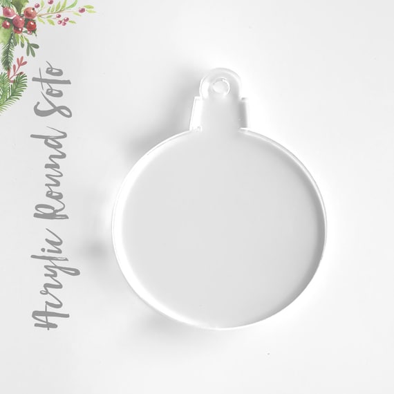 25 ACRYLIC CHRISTMAS ORNAMENTS BLANK ROUND 1//8/" THICK SELECT SIZE /& COLOR