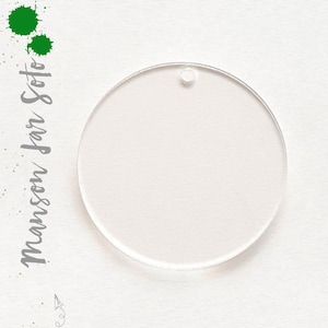 50 Clear Acrylic Keychains 3&quot; Diam Circle Blank Disc Craft  Plastic- Round Shape- laser cut With Polished Edges- Plexiglass
