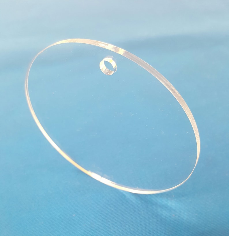25 Clear Acrylic CIRCLE Blanks Disc Acrylic with hole Etsy