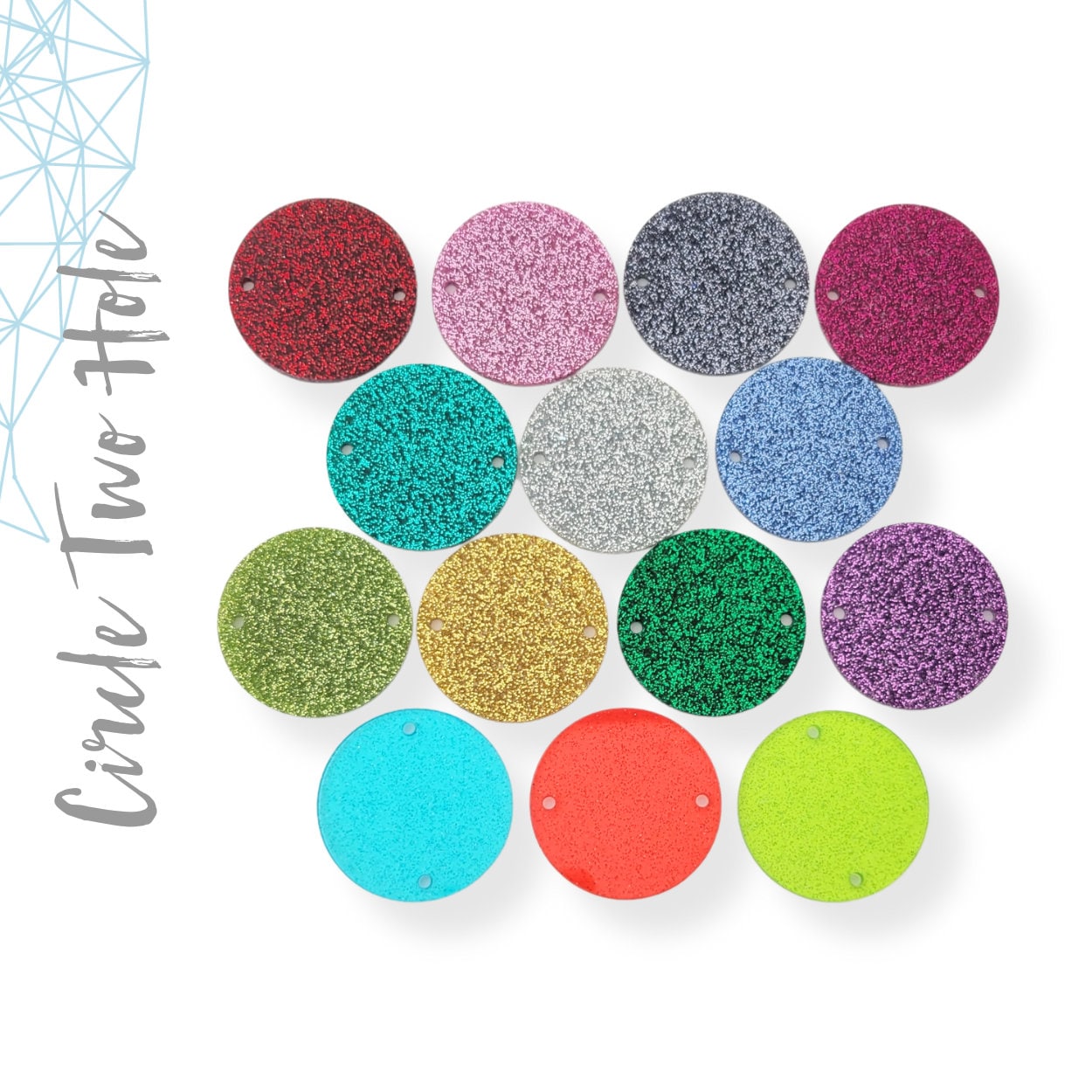 Glitter Acrylic Circles – The Polka Dotted Peach Supply Co.