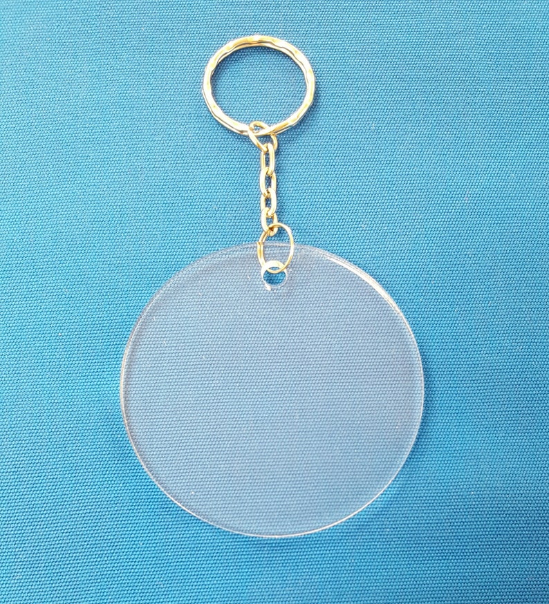 25 clear Acrylic Circle Keychains 2.5 Diam x 1/8 Etsy