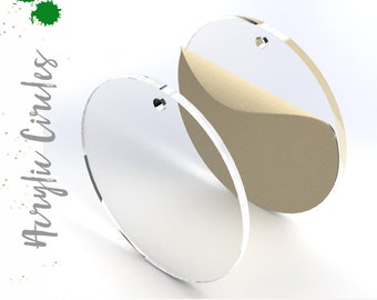 100 Clear Acrylic Circle Blanks With Hole ( Select size ) 1/8 Thick - laser cut With Polished Edges Plexiglass