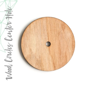 Wood Circle Cutout, 4-1/2 wooden discs, dark edged