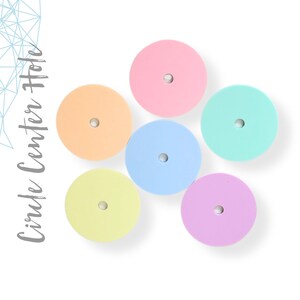 25 Acrylic Circle With 1/4&quot; Center Hole ( MIXED PASTEL COLORS ) ( Select size )  1/8&quot; Thick - laser cut With Polished Edges Plexiglass