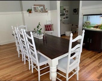 Farmhouse Chairs  set of four (4) vintage farm chairs You choose the style and finish rustic provincial dining chairs