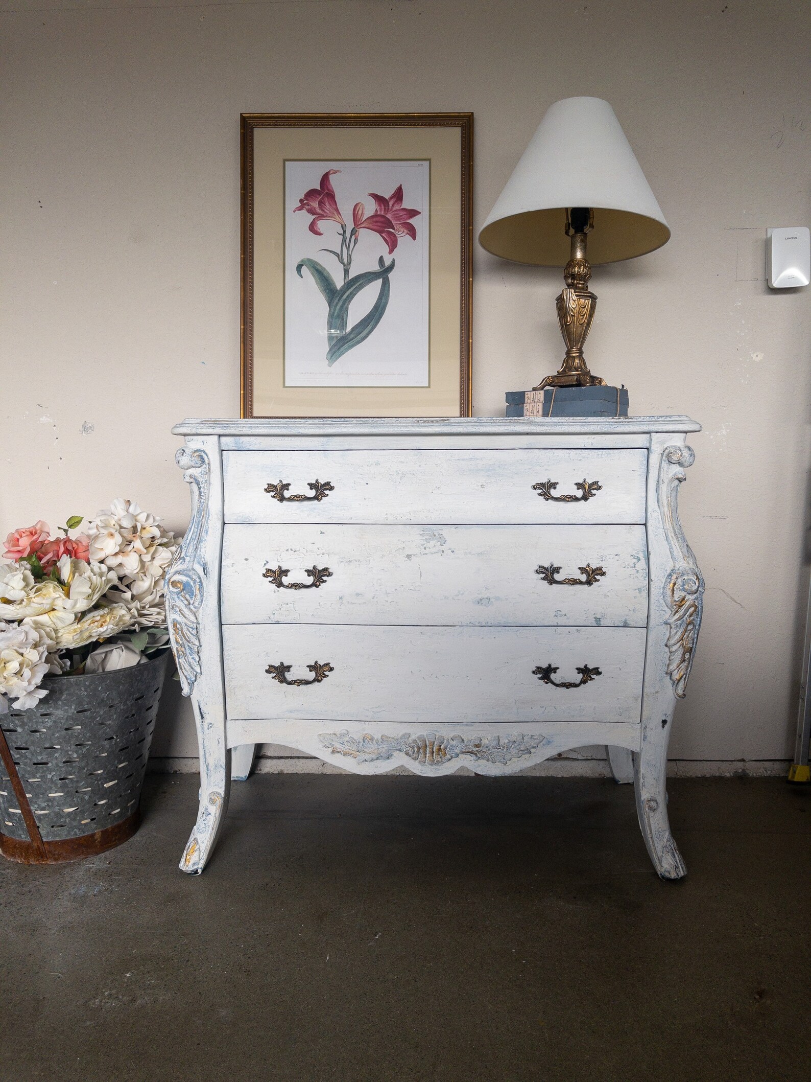 DRESSER SOLD Vintage Bombe Dresser French Country Finish Etsy