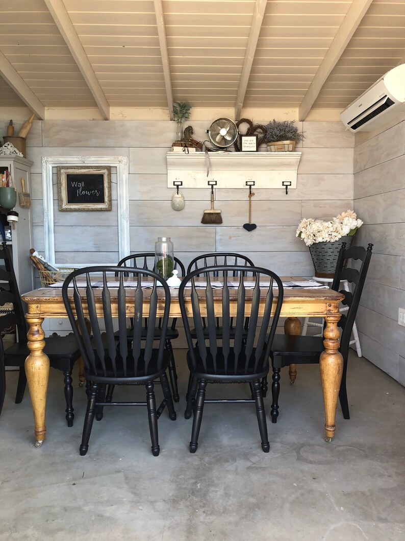 CUSTOM FARMHOUSE CHAIR Set of 6 Choose Paint Color Finish Etsy