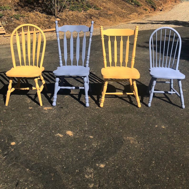 Farmhouse Chairs Set of Four Vintage Farm Chairs You Choose Etsy