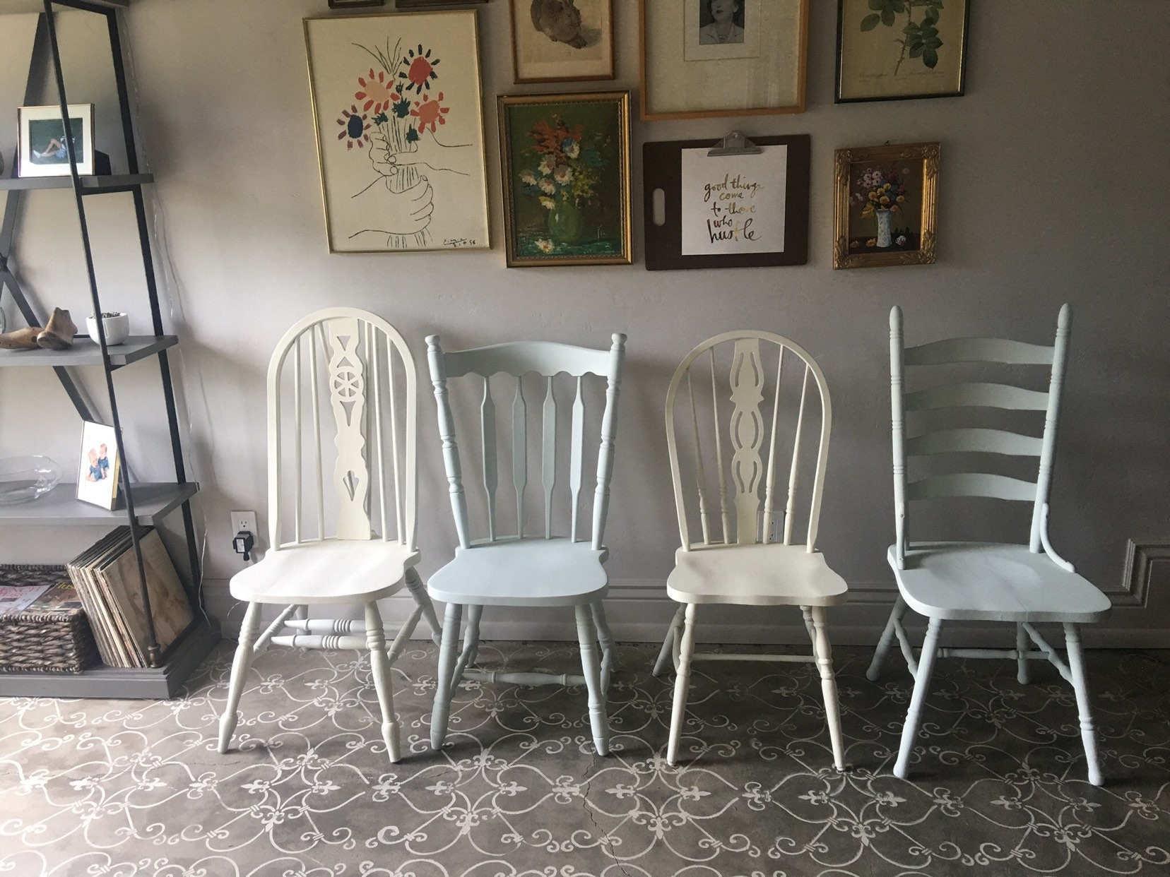 Farmhouse Chairs vintage farm chairs painted with your choice Etsy