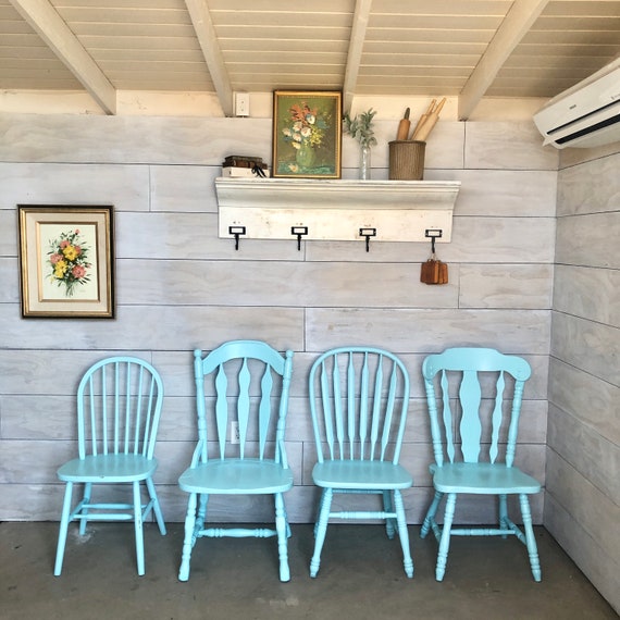 Blue cheap farmhouse chairs