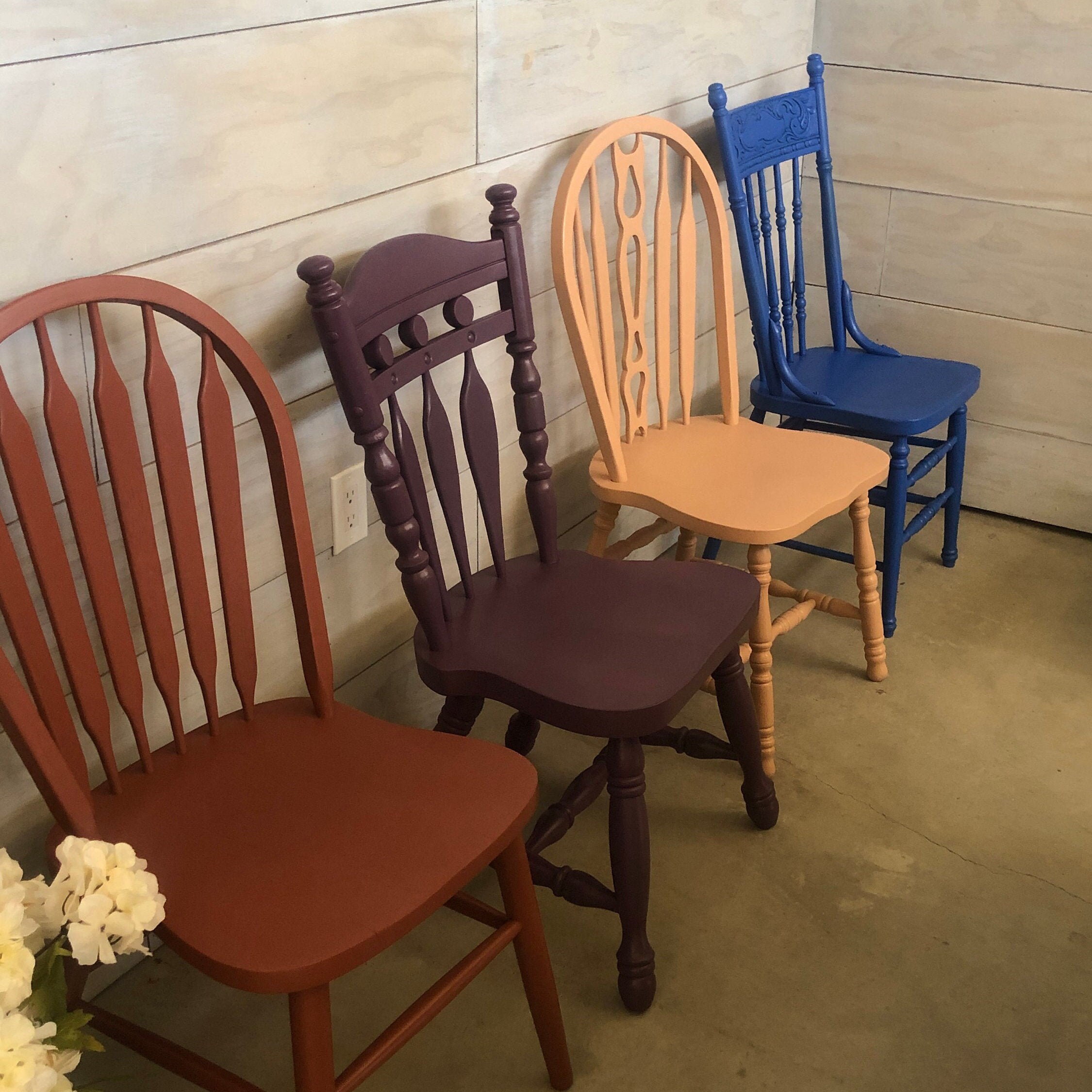 Farmhouse Chairs set of four vintage farm chairs You choose Etsy
