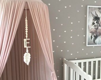 Room decor - Personalised wooden Name Drop- Name Garland - Macrame decor - Wooden Garland - Wooden Bunting - Nursery Decor - wooden letters