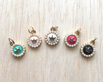 Pearl Crown Jewelry Charms - Fairytale