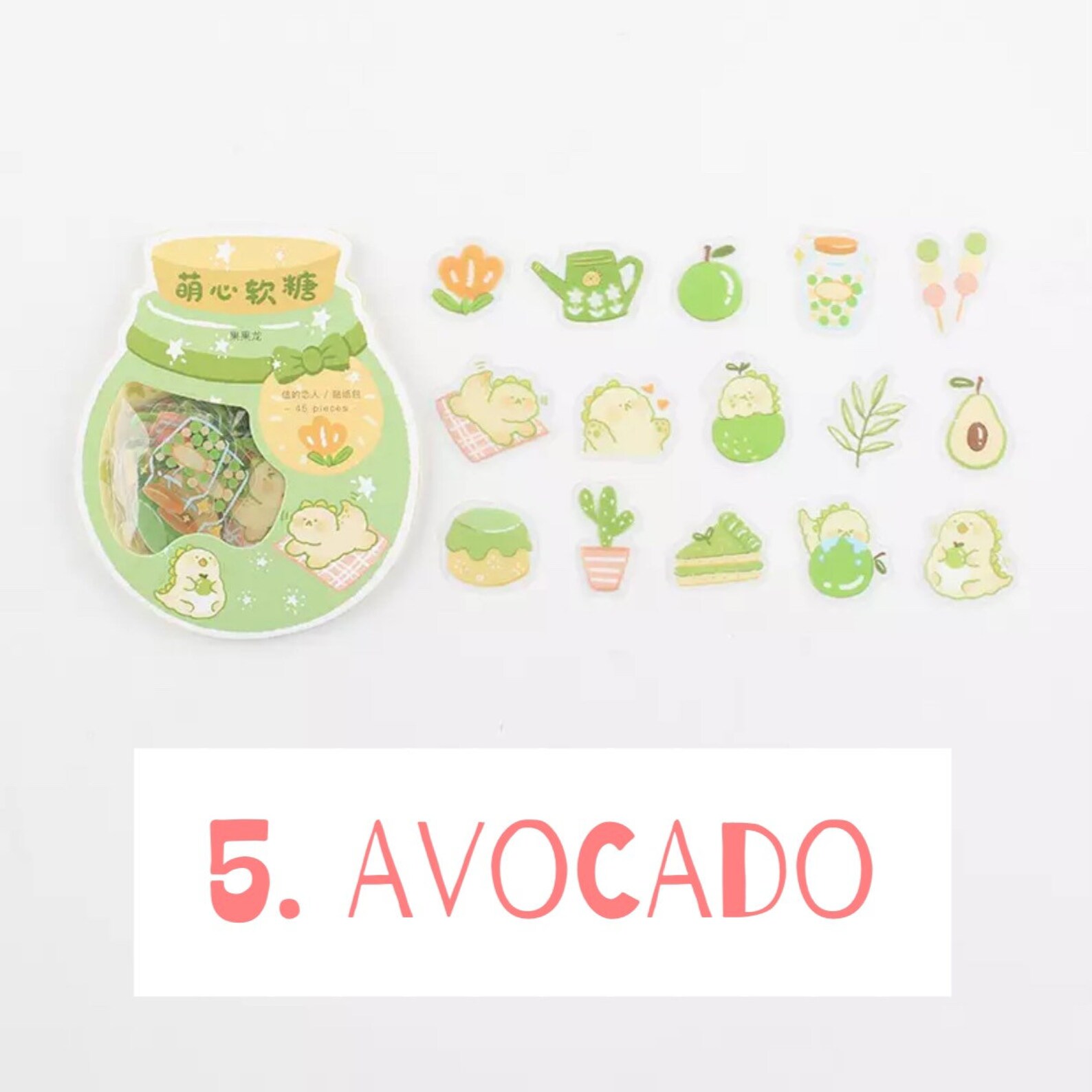 Kawaii Fruit Animals Stickers Packet Sticker Flakes Diary Etsy