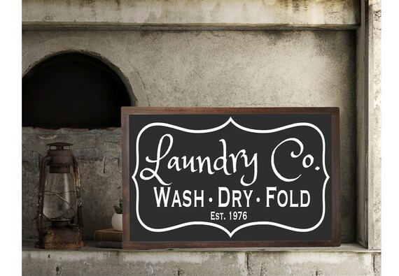 milkandcreamsigns - Laundry wash dry fold wood sign, calligraphy Sign ...