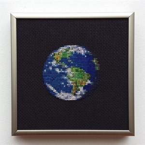 Earth Planet Cross Stitch Pattern PDF Instant Download image 2