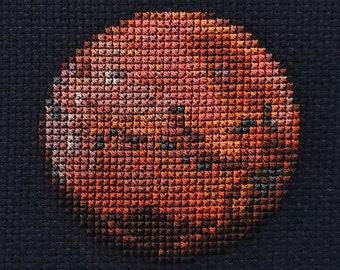 Mars Planet Cross Stitch Pattern PDF Instant Download