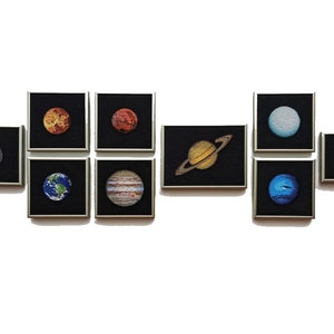 Solar System Planets Cross Stitch Patterns - Set of 9 - PDF Instant Download