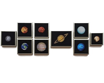 Solar System Planets Cross Stitch Patterns - Set of 9 - PDF Instant Download