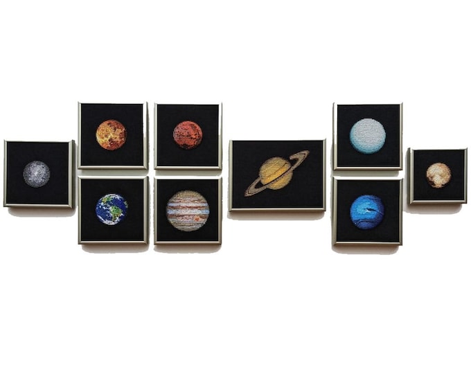 Solar System Planets Patterns Solar System Planets Cross Stitch Patterns - Set of 9 - PDF Instant ...