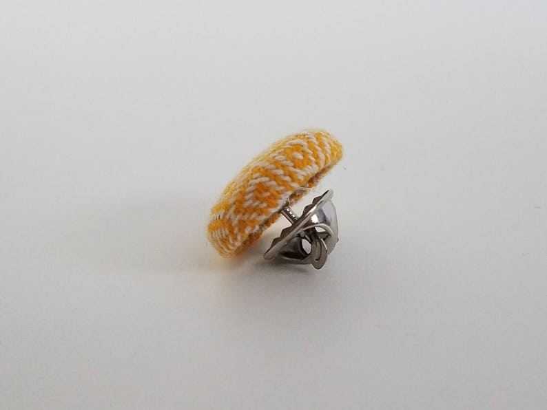 Girasol Wrap Scrap Tie Tack Dad Gift Father/'s Day Gift Formal Wear Accessory Yellow and White