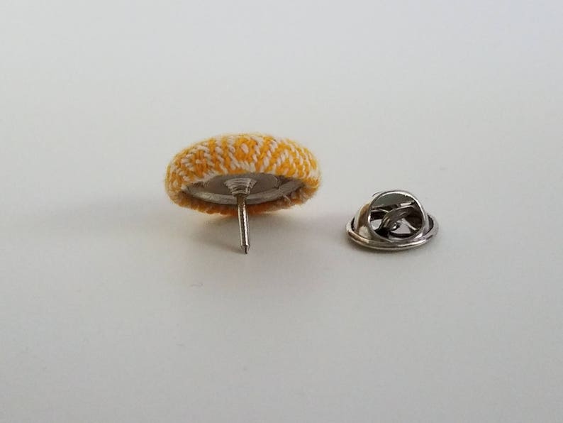 Girasol Wrap Scrap Tie Tack Dad Gift Father/'s Day Gift Formal Wear Accessory Yellow and White