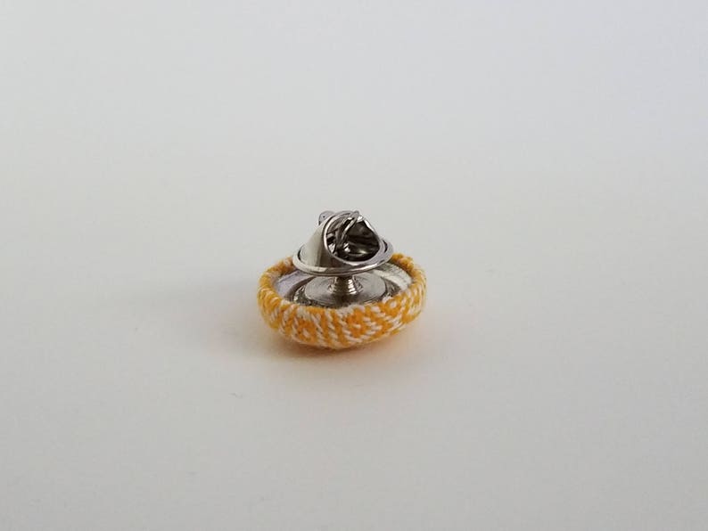 Girasol Wrap Scrap Tie Tack Dad Gift Father/'s Day Gift Formal Wear Accessory Yellow and White