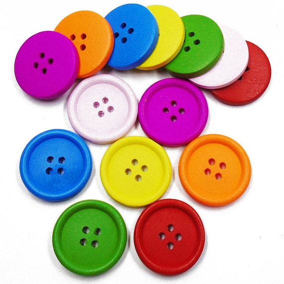 1.38/'/' 54 L 25Pcs LARGE Mixed Resin Plain Buttons with 4 holes 35mm
