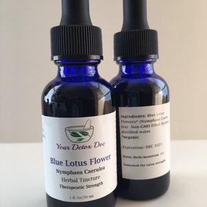 Blue Lotus Flower Herbal Tincture - Wildcrafted - Calming