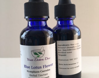 Blue Lotus Flower Herbal Tincture - Wildcrafted - Calming