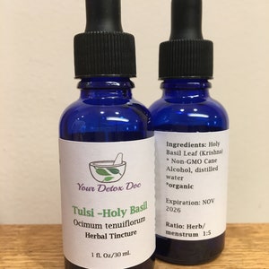 Tulsi (Heiliges Basilikum) Kräutertinktur - Biologisch