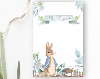 Peter Rabbit Baby Shower Thank You - Etsy